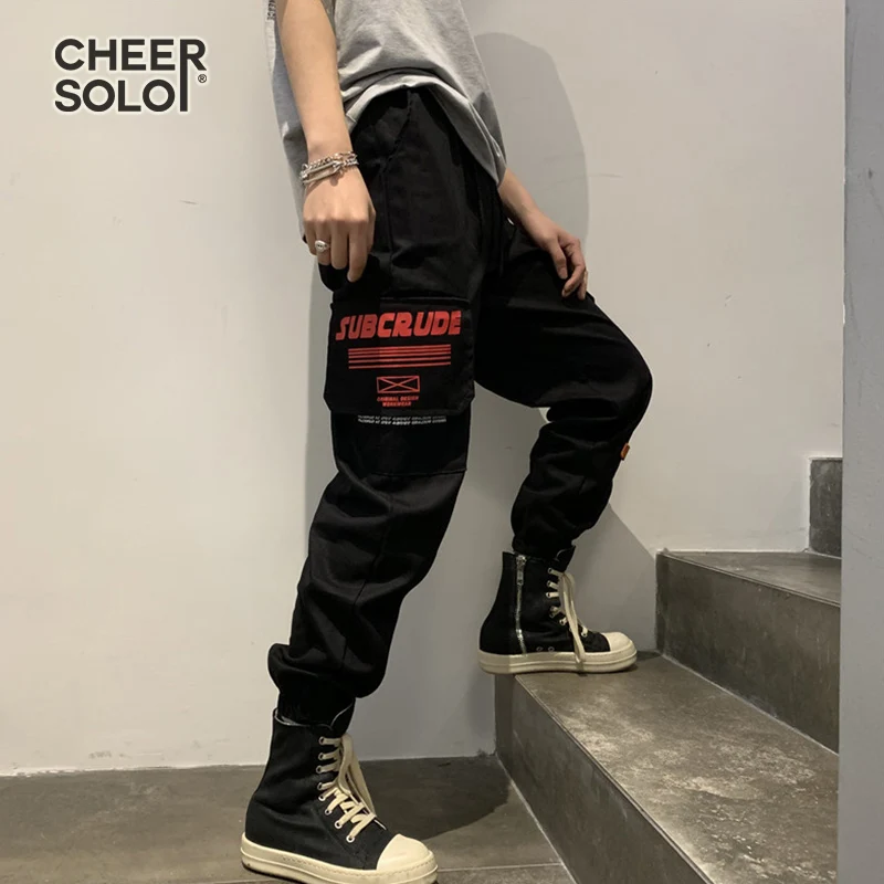CheerSolo женские брюки-карго Харадзюку спортивные брюки с карманами | Женская одежда