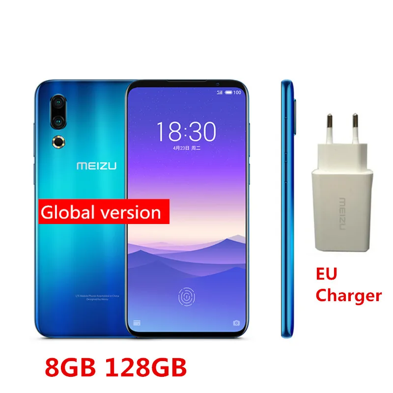 Дополнительная глобальная версия Meizu 16 s 16 s, 6 ГБ, 128 ГБ, 6,15 дюйма, Snapdragon 855, 48 МП, двойная камера AI, фронтальная, 20 МП, 3600 мАч, NFC Смартфон - Цвет: 8GB 128GB Blue