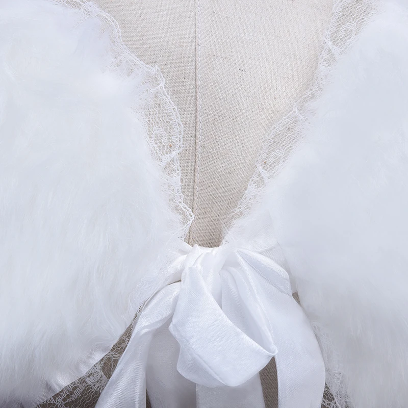 

2018 New Arrival white Faux Fur Jacket Wrap Shrug Bolero Coat Wraps Shawl Cape Bridal Wedding Shawl Bridal Accessories Discount