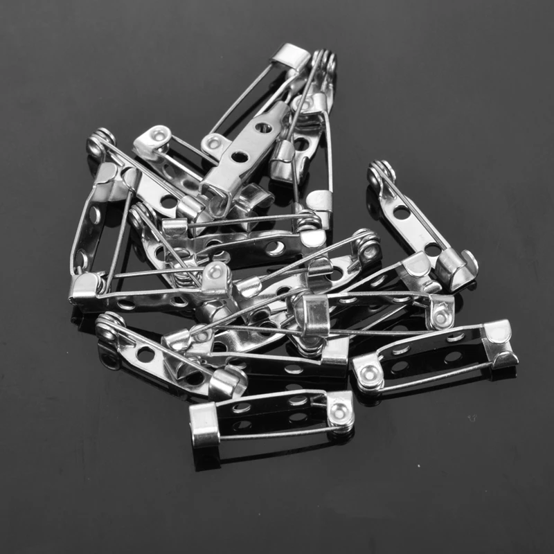 Белая к булавка из нержавеющей стали брошь 19mmx5mm 20|Ювелирная фурнитура и