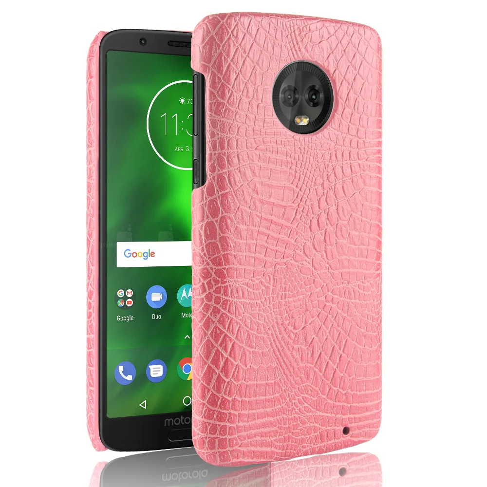Luxury Crocodile Leather Case for Moto G6 Plus Skin Pattern Cover Shockproof Hard Shell On For Motorola Phone Cases Fundas Bag |