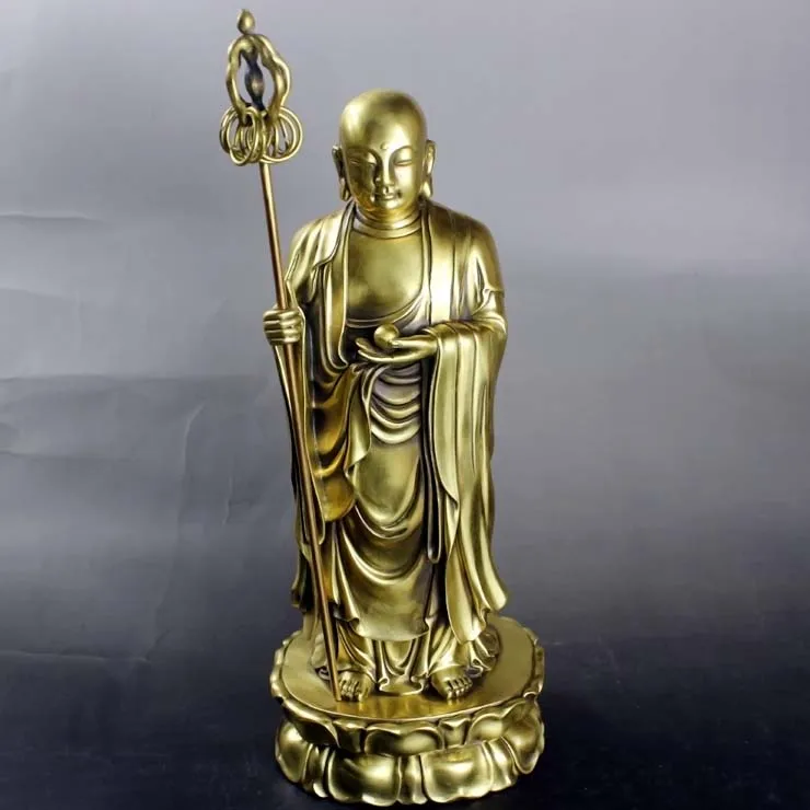 Медные Изделия фэн шуй украшения открытие света Ksitigarbha Bodhisattva буддизм первый joss