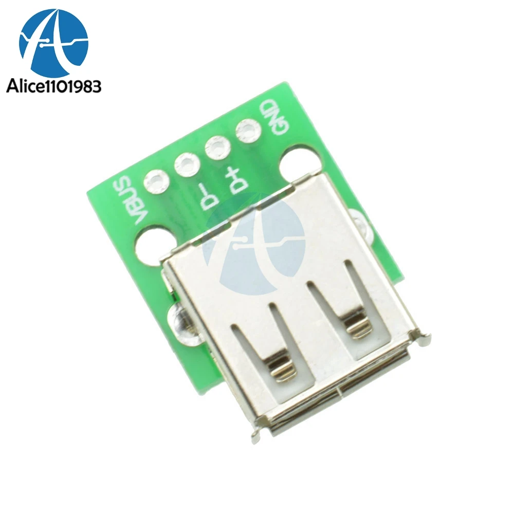 10 шт. тип A Женский USB DIP 2 54 мм адаптер для печатной платы конвертер Arduino Разъем Diy Kit