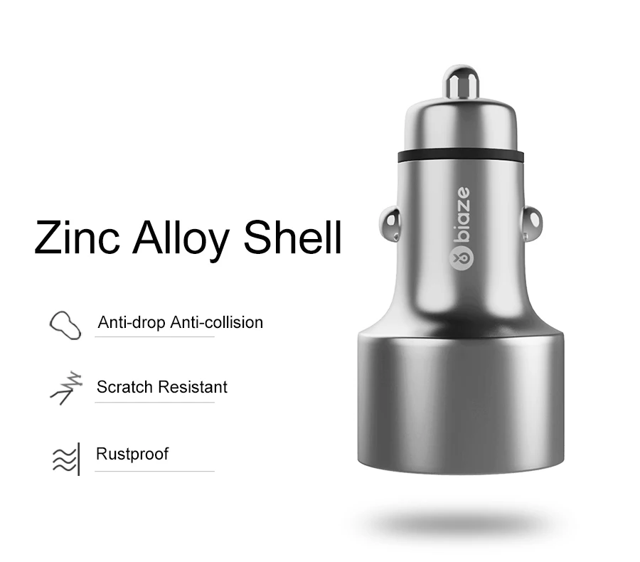 Biaze 5V-3.1A двойной USB Автомобильное зарядное устройство светодиодный дисплей для Iphone X XS 8 7 Plus Xiaomi samsung huawei P30 USB зарядное устройство адаптер