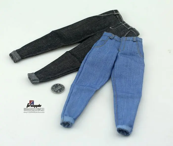 Коллекция 1/6 года фигурка солдата брюки черные синие джинсы модель Slim Cut