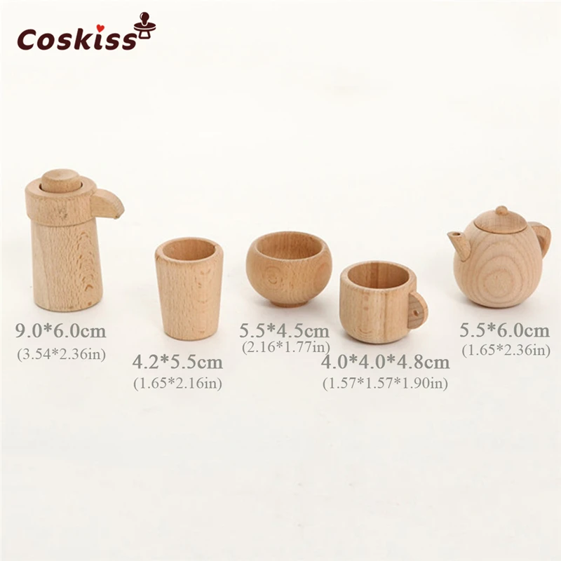 Деревянные Буковые Детские приборы подстаканник подарочный набор для детей