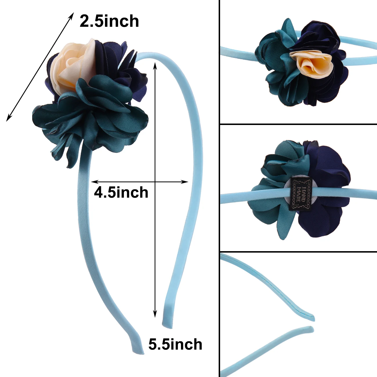2021 Fashion Prom Party Colorful Flower Hair Accessories bands For GirlsHeadband |