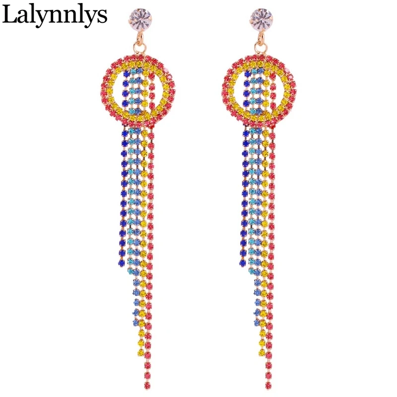 Lalynnlys, новая мода, серьги в виде рыбы, фламинго, висячие серьги, птицы, краб, стразы, серьги-капли для женщин, девушек, подарочные украшения для ушей E60531