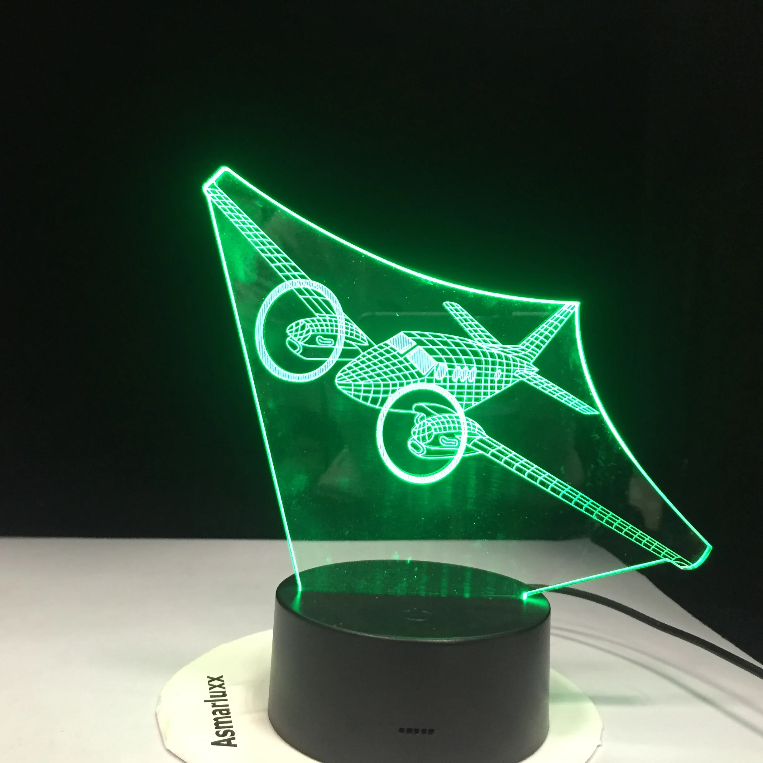 3D Led домашний декор 7 видов цветов Изменение вертолета моделирование настольная