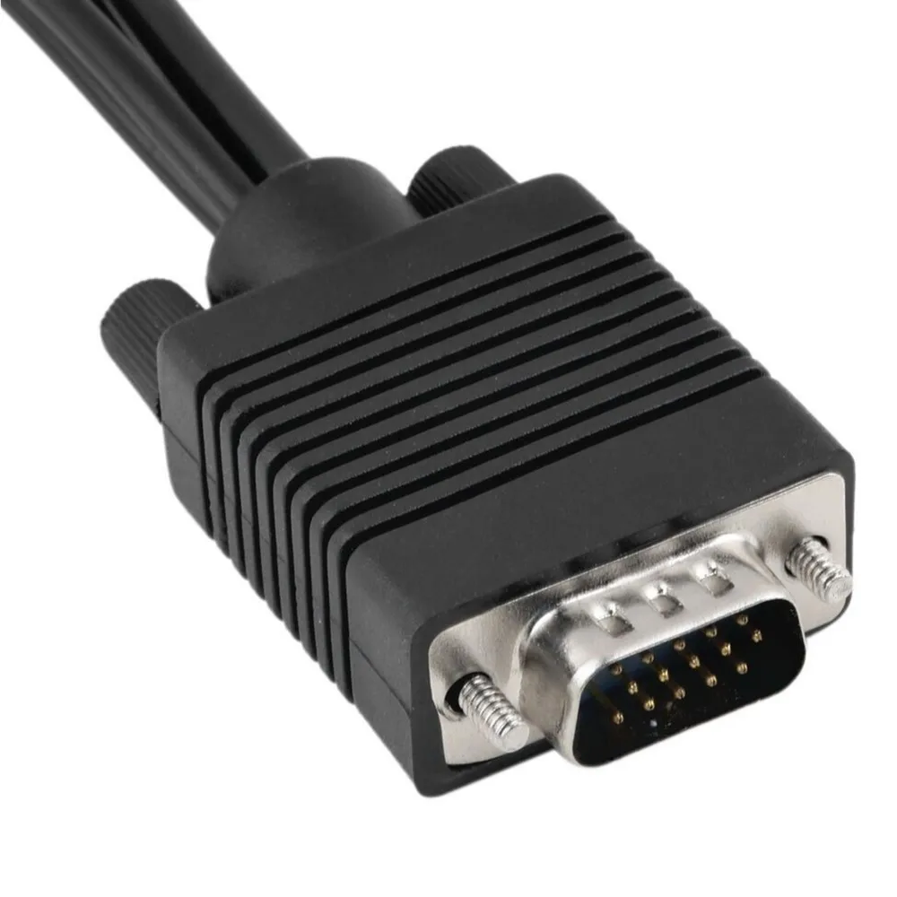 VGA штекер S-Video 3 RCA разъем Женский Композитный AV ТВ выход адаптер конвертер видео кабель для компьютера на ЖК-монитор проектор ТВ