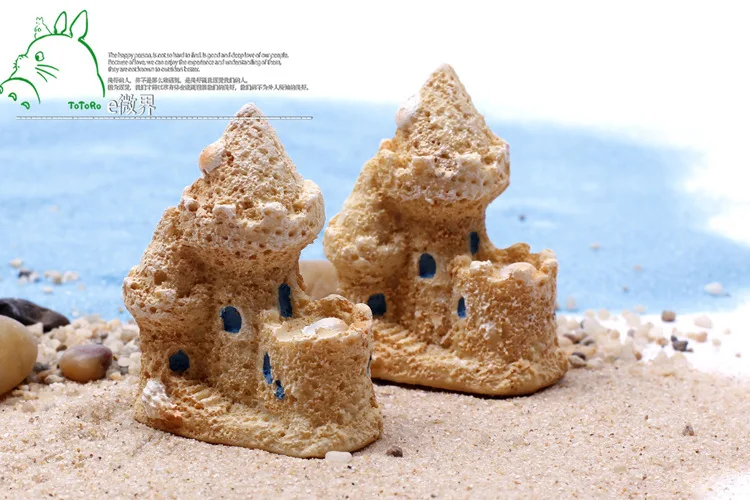 Искусственный Мини замок феи для сада миниатюры гномов моховые террариумы