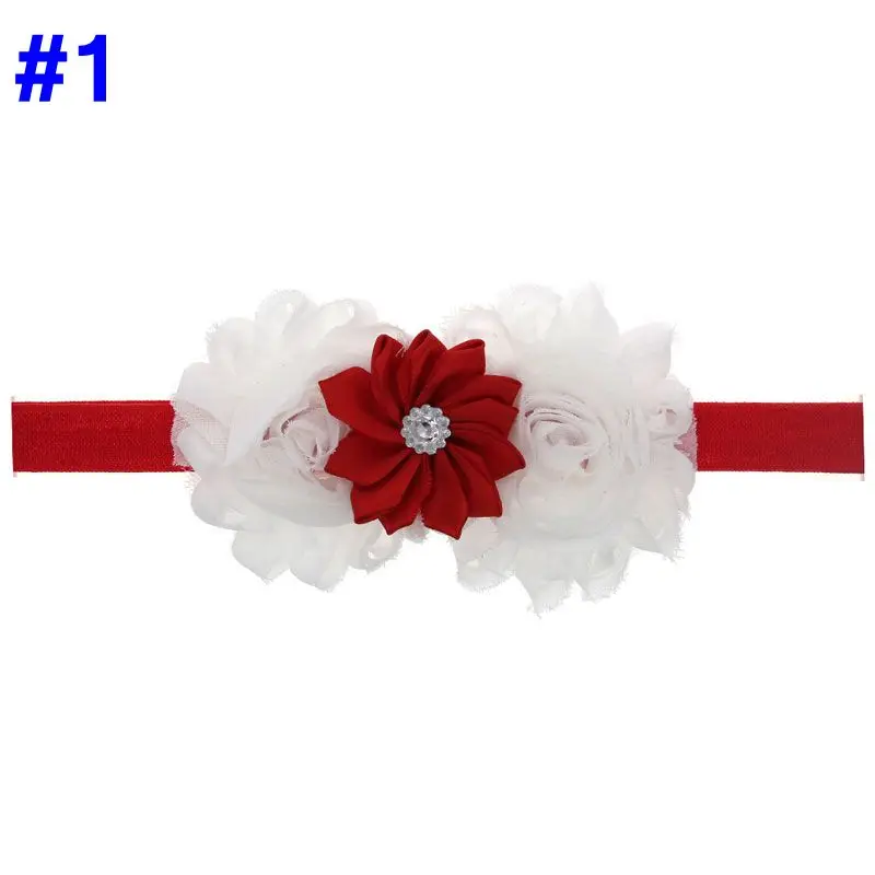 Naturalwell Baby Girls Chiffon Flower Headband Infant Photography Props Headbands Children Christmas Hair Accessories HB478 | Детская