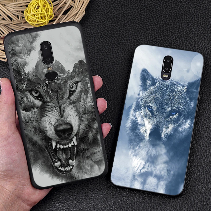 Snow wolf hard animal moon cute Soft Silicone Phone Case for oneplus one plus 7 pro 7t 6 6t 5t |