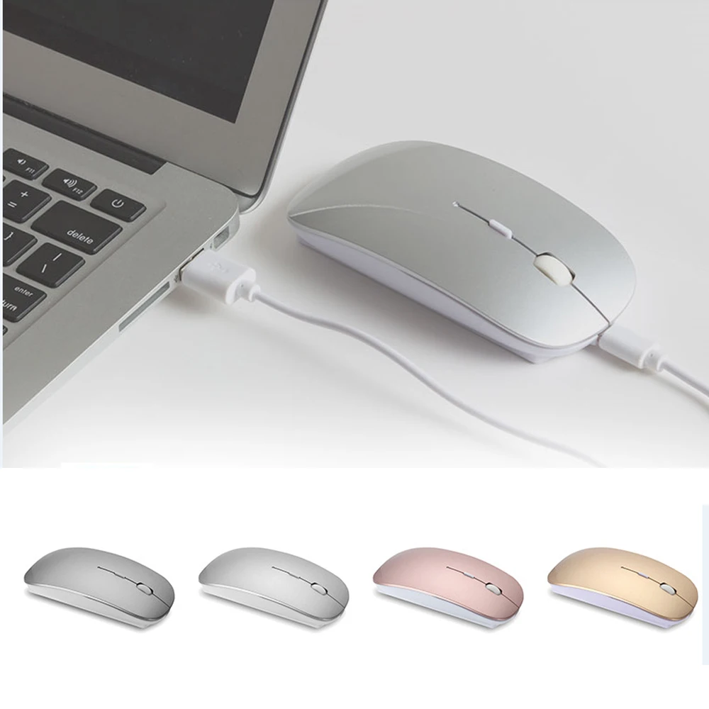 Bluetooth 4 0 перезаряжаемая Бесшумная игровая мышь для Xiaomi Mac Macbook Win 10 ноутбук