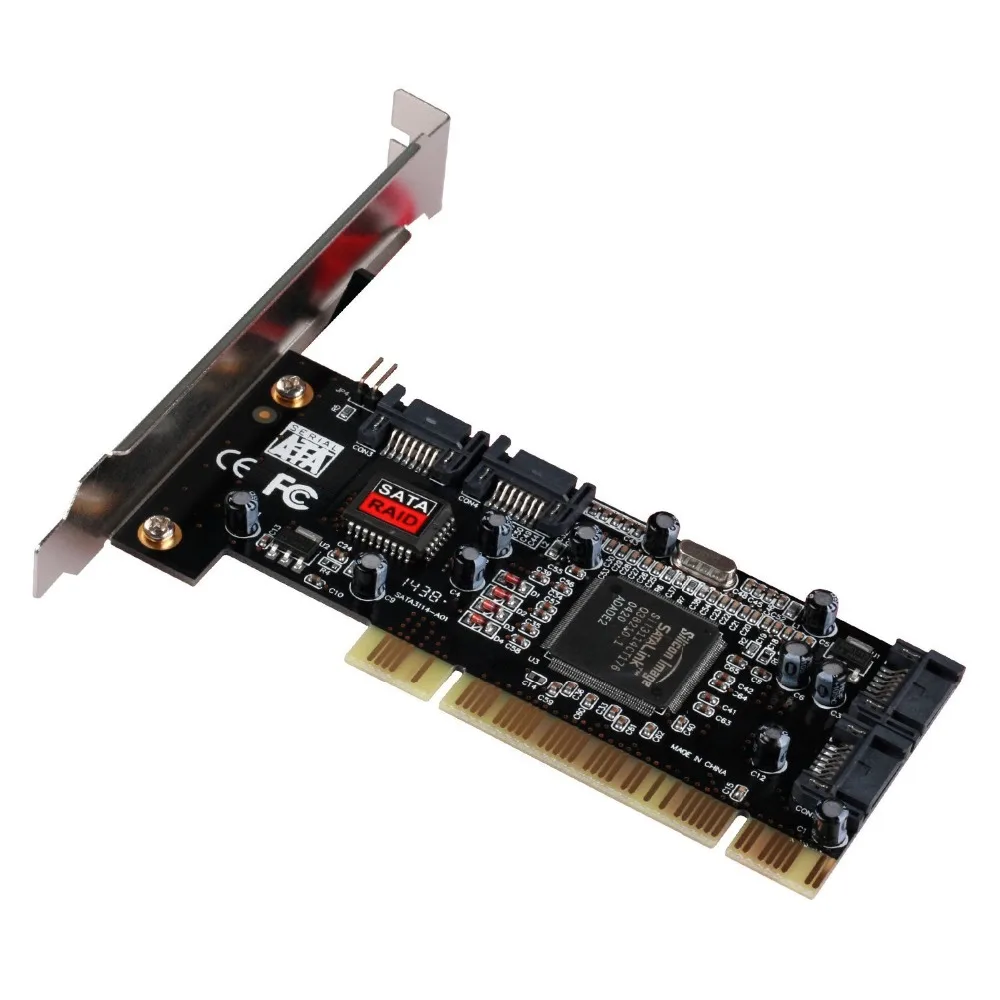 PCI карта 4 порта SATA Внутренний RAID контроллер добавить на карту с Sil 3114 чипсет