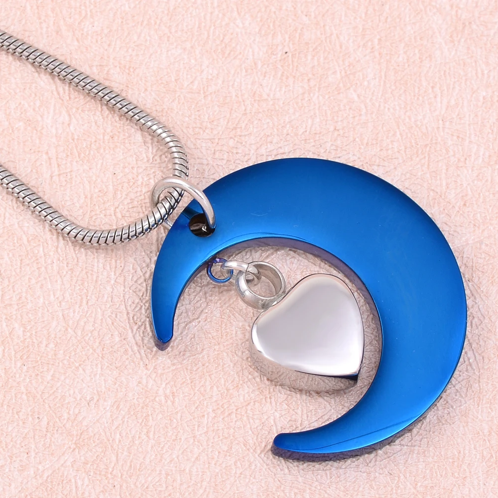 IJD9470 I Love You To The Moon And Back урна в виде сердца ожерелье для папы из нержавеющей стали |