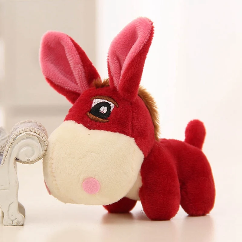 BY 12 см Kawaii маленький плюшевый Ослик Игрушки милые мини-подвески мягкие животные куклы детские игрушки подарки на день рождения сумка аксессуар - Цвет: BY