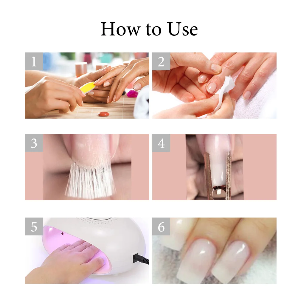 10 шт. стекловолокна для наращивания ногтей Fibernails строительный УФ гель акриловый