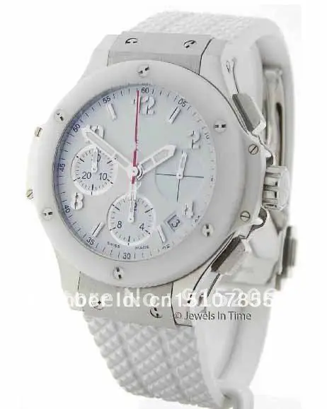 LUXURY Dial Color Big Steel and ceramic Aspen Chronograph Box/Papers Date quartz japan watches | Наручные часы