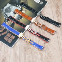 leather watch accessories waterproof rubber bottom strap for omega watch marine universe 9900 hippocampus 8900 mens strap
