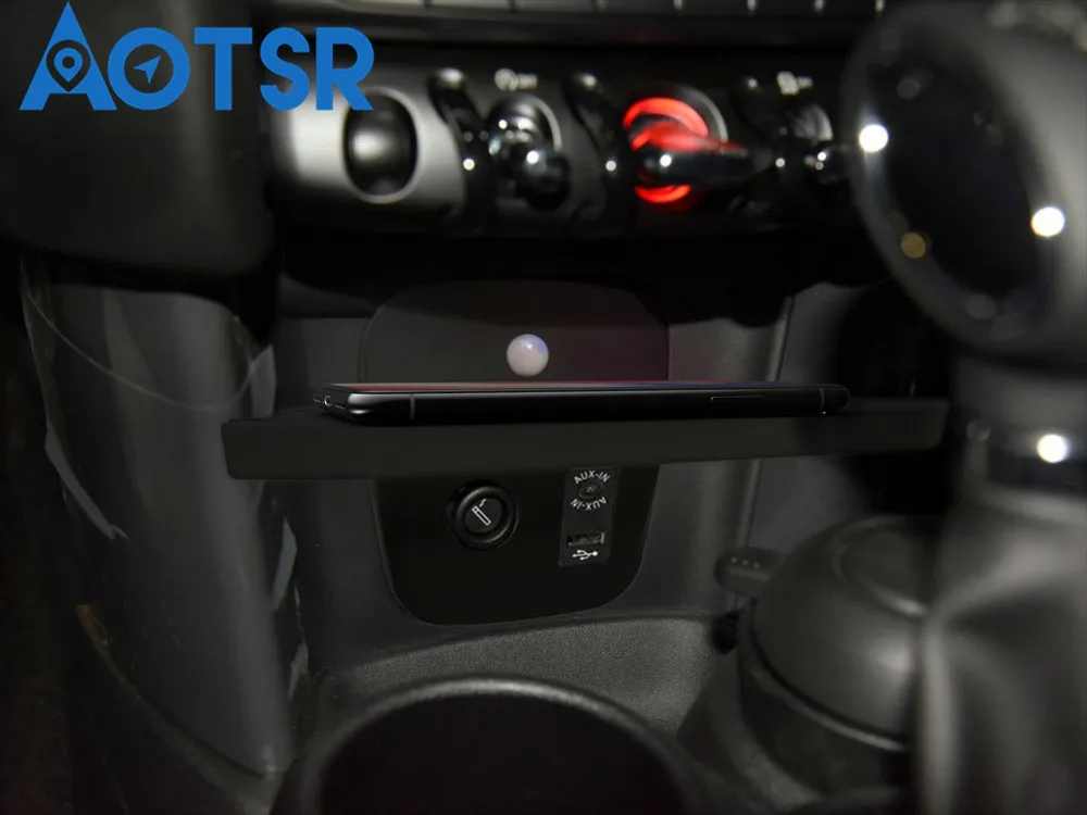 Беспроводное Автомобильное зарядное устройство Aotsr QI для BMW MINI F55/F56 2017 2019