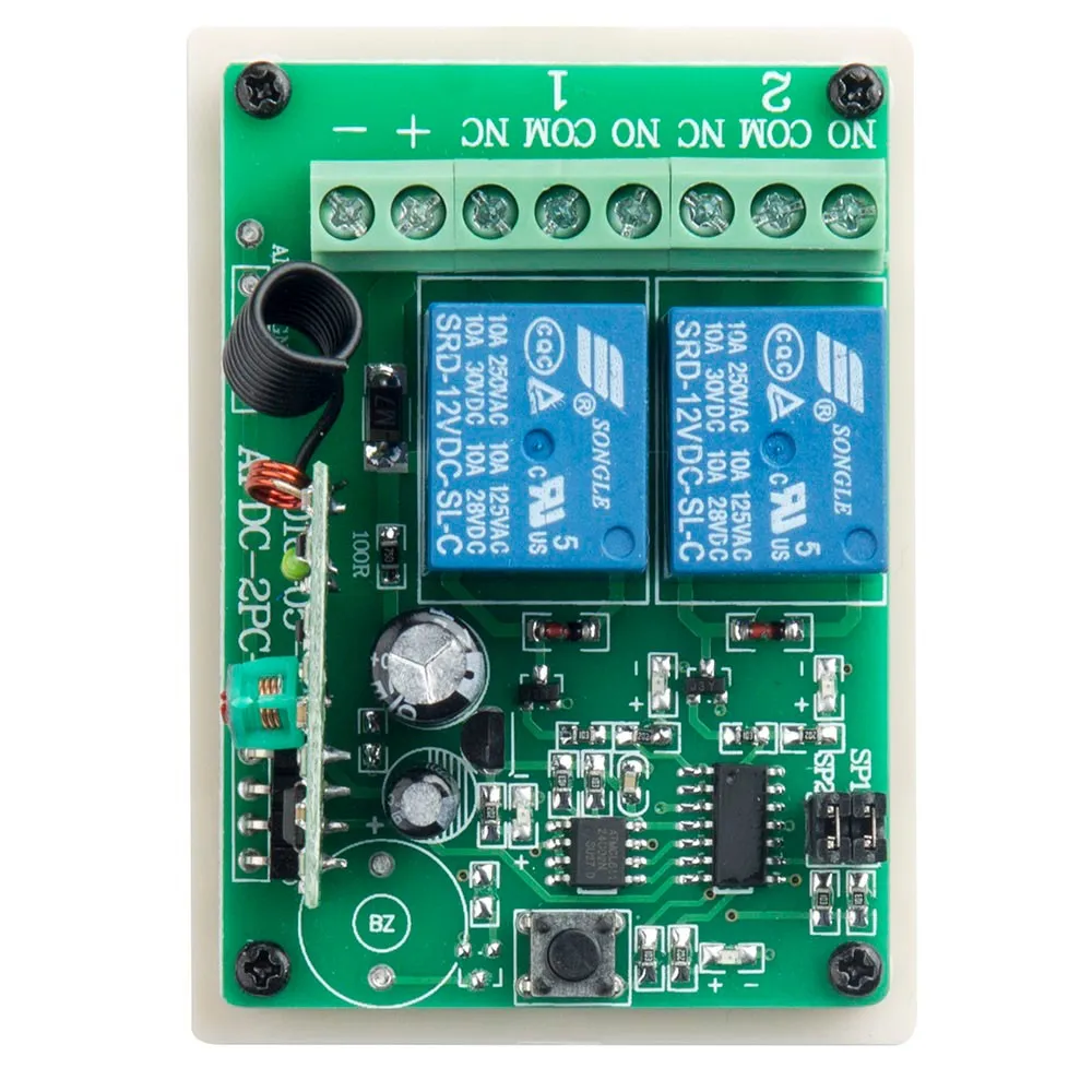 Горячие продажи DC 12 V 10A 2CH 315 MHz/433 MHZ Беспроводной RF пульт дистанционного