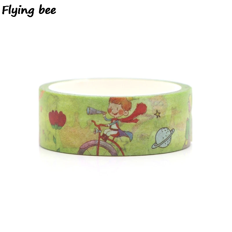 Flyingbee 15 мм X 5 м Le Petit Prince васи лента бумага DIY декоративная клейкая лента, Канцелярия смешной маскировки Ленточные принадлежности X0270