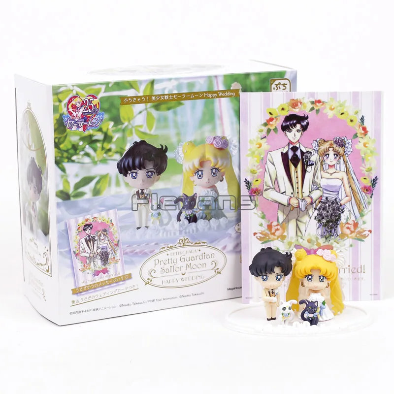 Сейлор Мун маленький шара Pretty Guardian! Счастливые свадебные фигурки Mamoru Usagi Artemis Luna 4