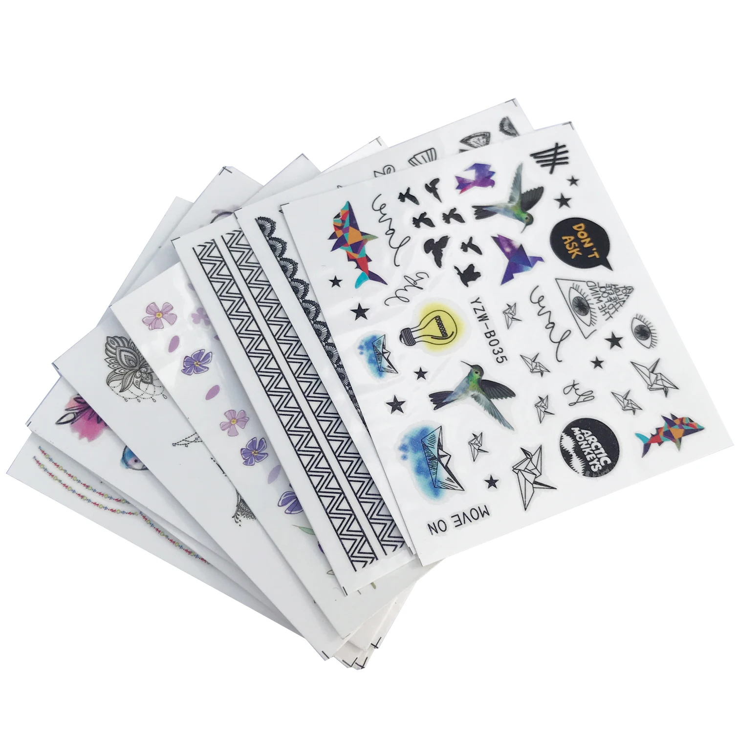 

WUF 1 Sheet Nail Sticker Flower Fruit Necklace Jewelry Pattern Nail Art Water Decals Nail Transfer Stickers Decorations