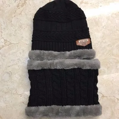 2018 Вязаная Шапка-бини для родителей и детей теплая зимняя шапка из двух предметов для мальчиков и девочек Балаклава для детей 3-11 лет