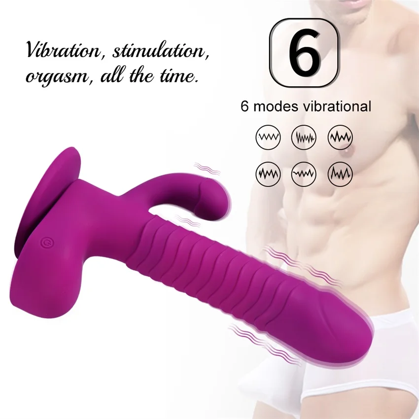 MLSice G spot вибратор в виде фаллоимитатора для Для женщин клиторальный и анальная