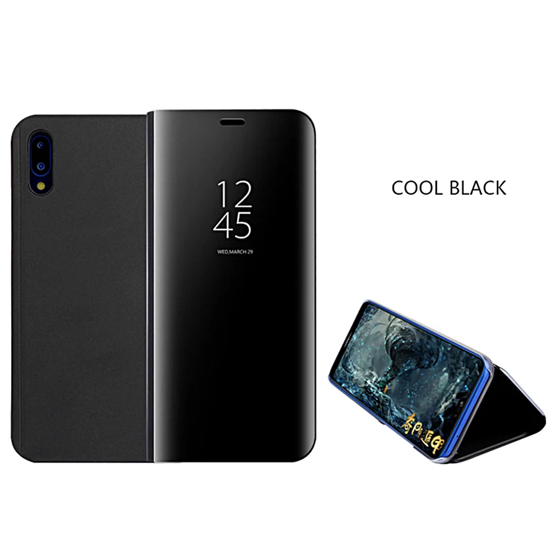 Умный зеркальный чехол с окошком для huawei P20 Lite P20 Pro P10 Lite P9 Lite Honor 8 9 Lite mate 9 10 Pro чехол с держателем