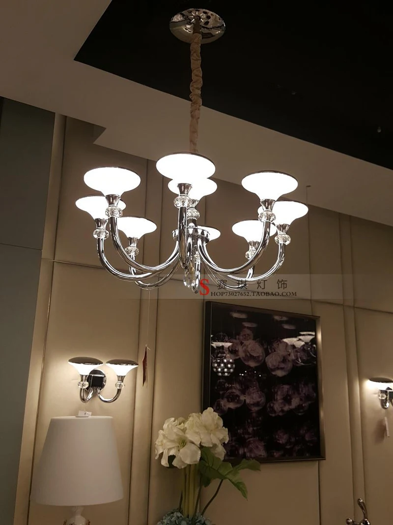 Потолочная люстра светодиодная из сплава с кристаллами и песком 100% гарантия|designer