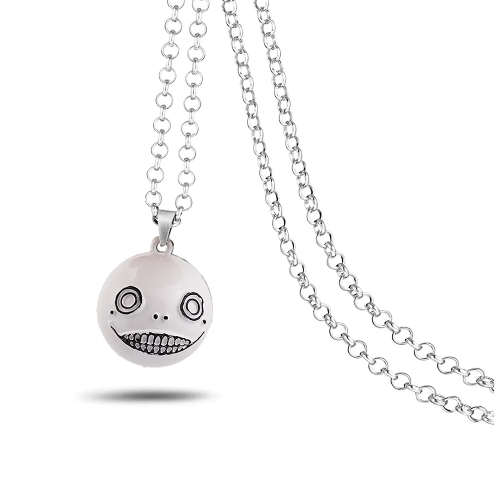 

NieR Automata Necklace Metal Ball Robot 2B Emil No2 Type B Pendant Fashion Link Chain Necklaces Charm Gifts Game Jewelry