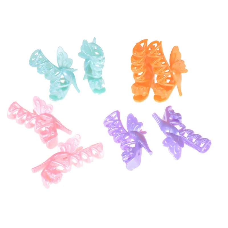 10 пар Модная обувь ручной работы Цветные босоножки на высоком каблуке для