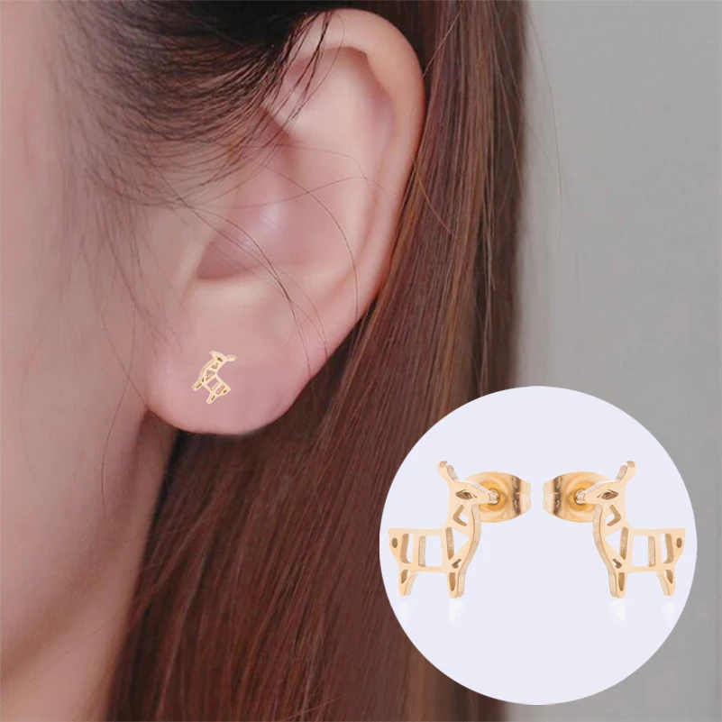 Yiustar 2021 для женщин Bijoux (украшения своими руками) ожерелье оригами олень серьги