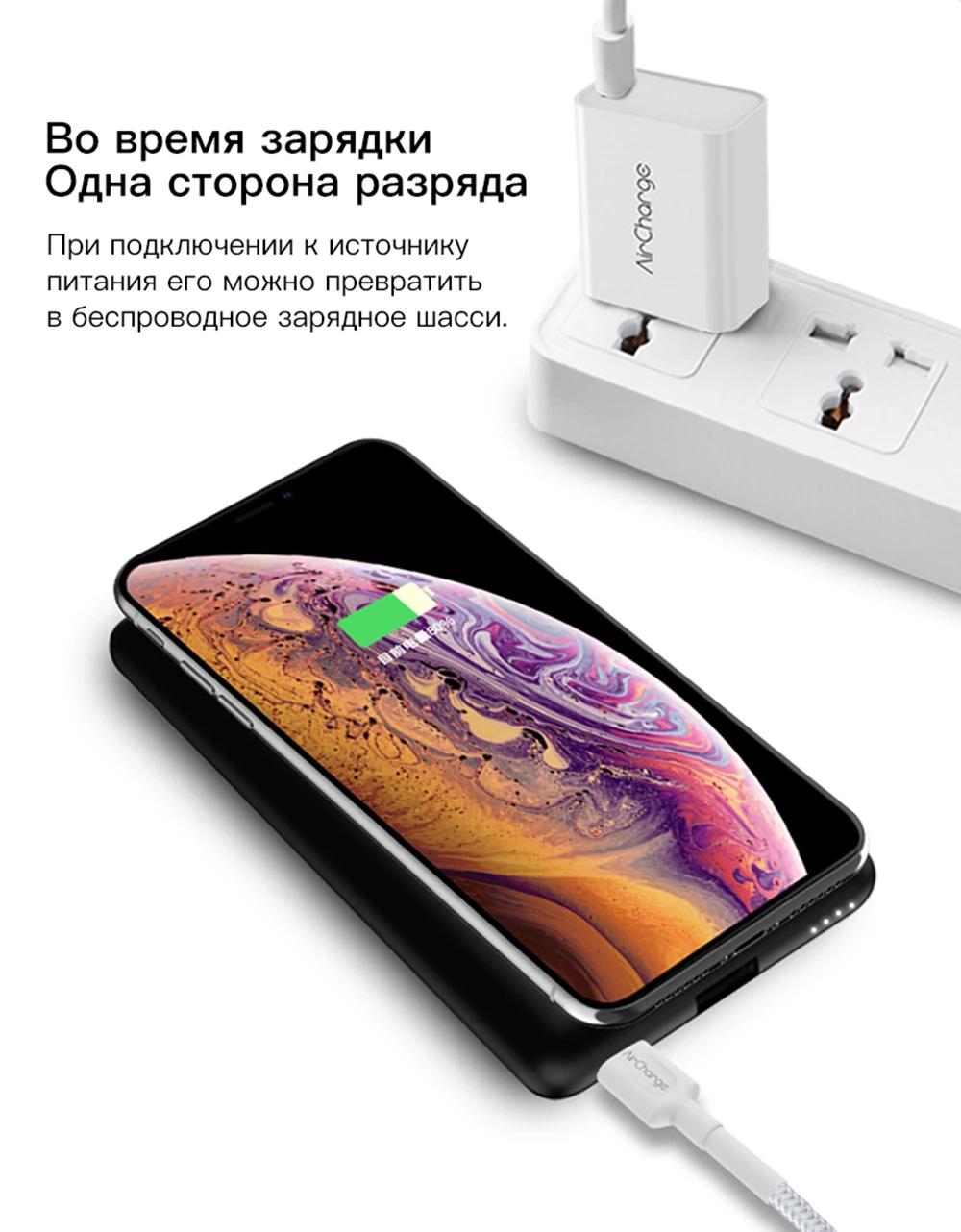NANFU 2 в 1 быстрое Qi Беспроводное зарядное устройство 10000 мАч Внешний внешний аккумулятор для мобильного телефона