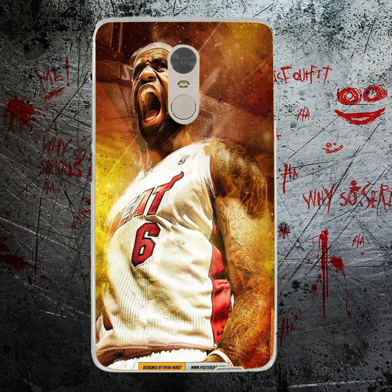 Чехлы для Xiaomi Redmi Mi Note 4X2 3 3S 4A 5 6 5S 5X 5A 6X Pro Plus Мягкая силиконовая ТПУ сумка баскетбольная звезда Леброн Джеймс