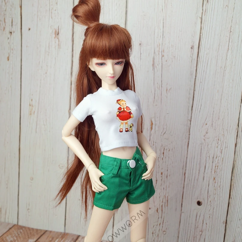 BJD зеленые шорты популярные штаны футболка для женщин 1/4 17 &quot24&quot 1/3 70 см высота MSD