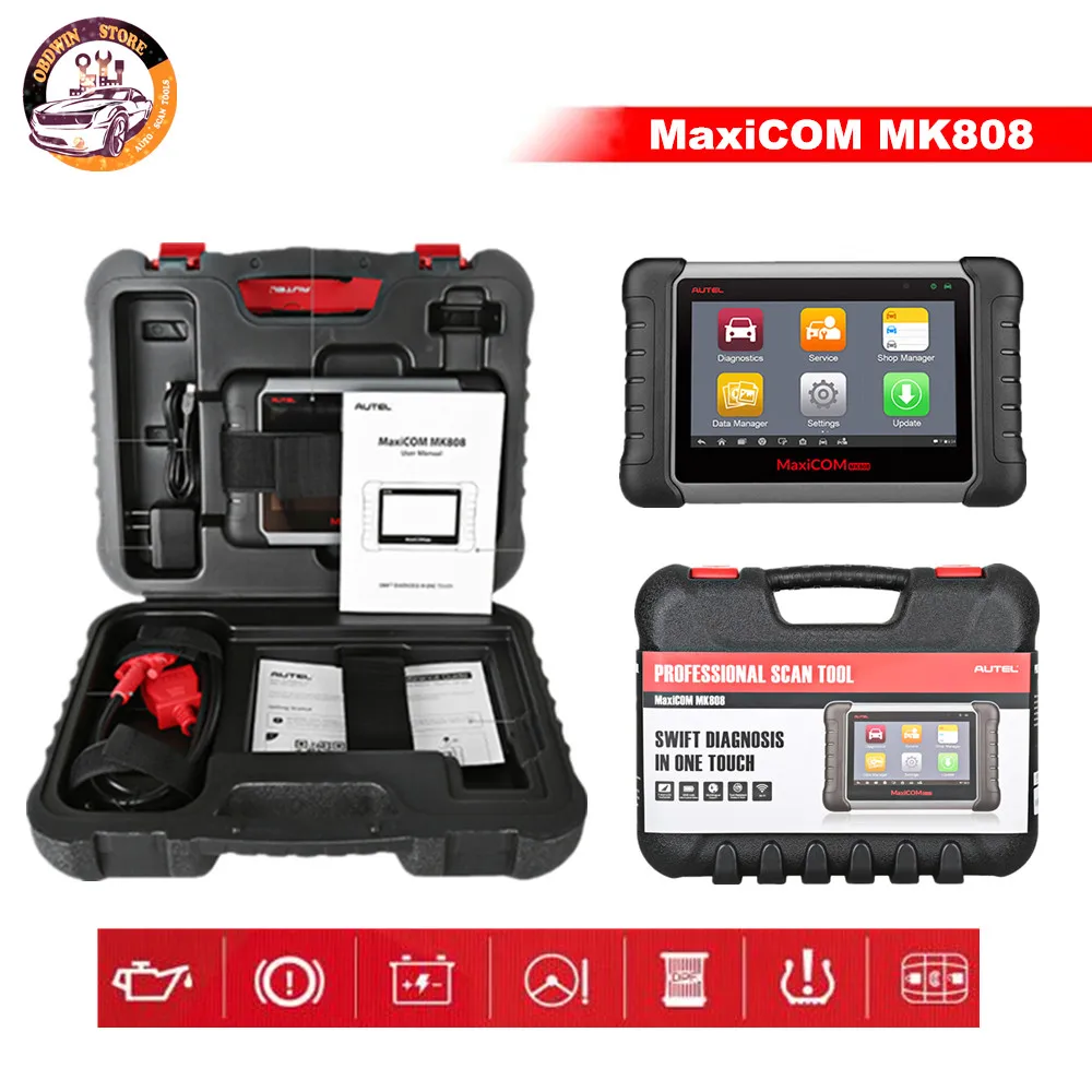 Autel maxicom MK808 (= MD802 + MaxiCheck Pro) obd2 автомобильной сканер с масла EPB bms SAS dpf TPMS IMMO