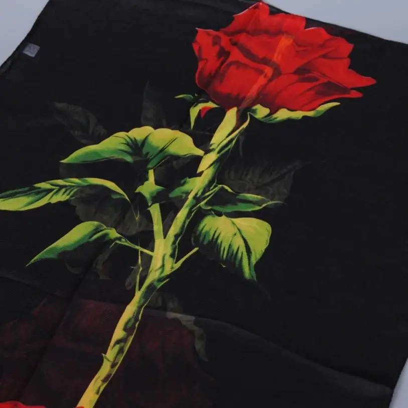 

KANCOOLD Scarves new high quality Chiffon Fashion lady Rose Long Soft Wrap Scarf Shawl scarves women chiffon jan25