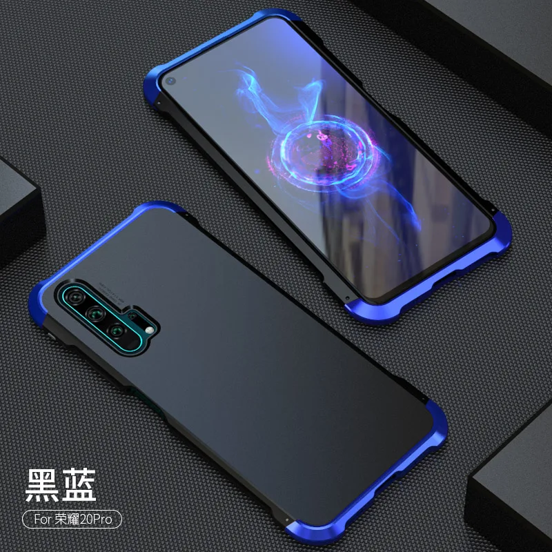Противоударный металлический чехол-бампер для телефона huawei Honor 20 Honor20, матовая жесткая задняя крышка из поликарбоната, чехол-броня для huawei Honor 20