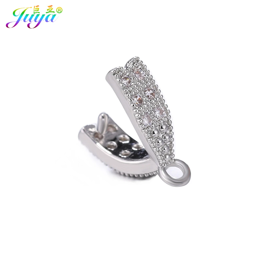 Juya DIY золото/серебро Цвет зажим Крючки Аксессуары для ручной работы кристалл Агат