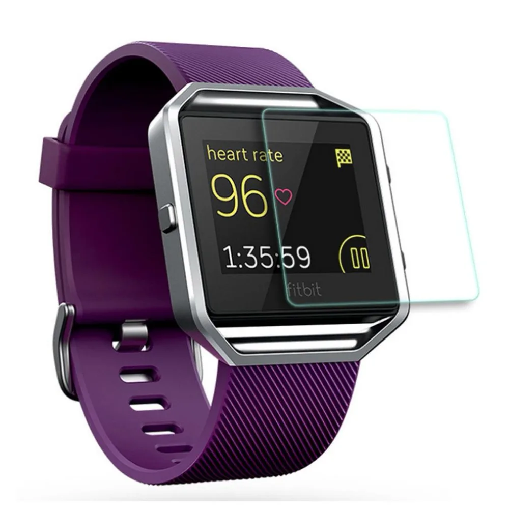 Закаленная пленка для часов fitbit blaze чехол с полным покрытием стеклянная Защитная