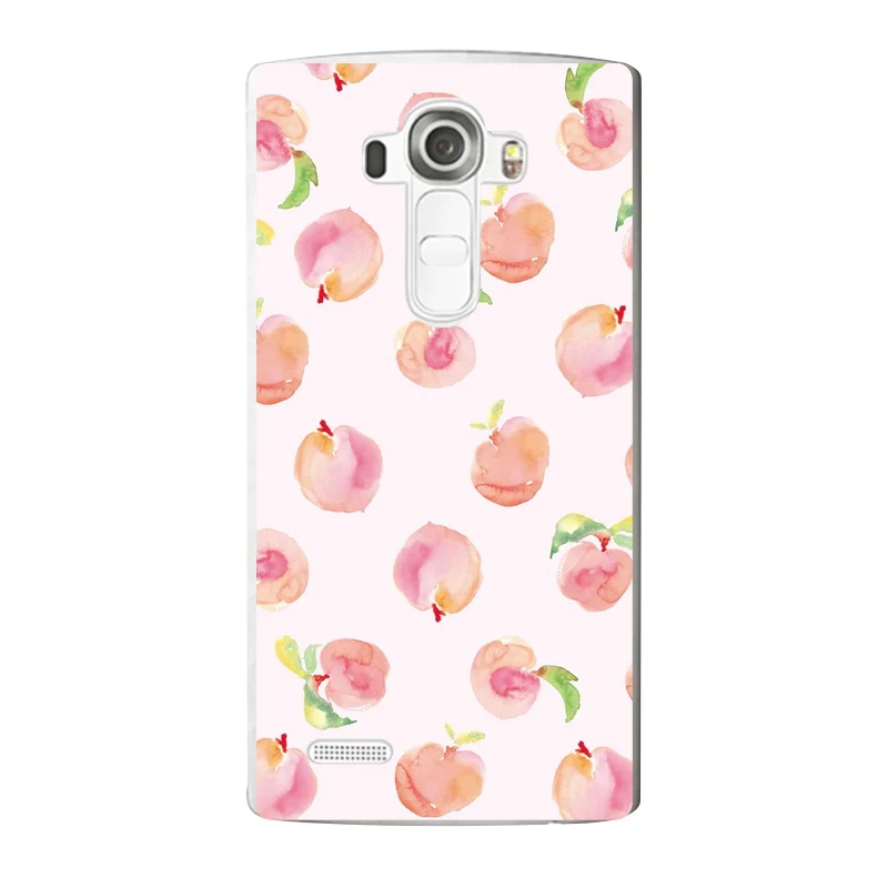 Lotus Soft Clear TPU Phone Case For LG G3 G4 G5 V10 K3 K4 K5 K8 K10 2017 Google Nexus Peach Cartoon Print Cover Free Shipping | Мобильные