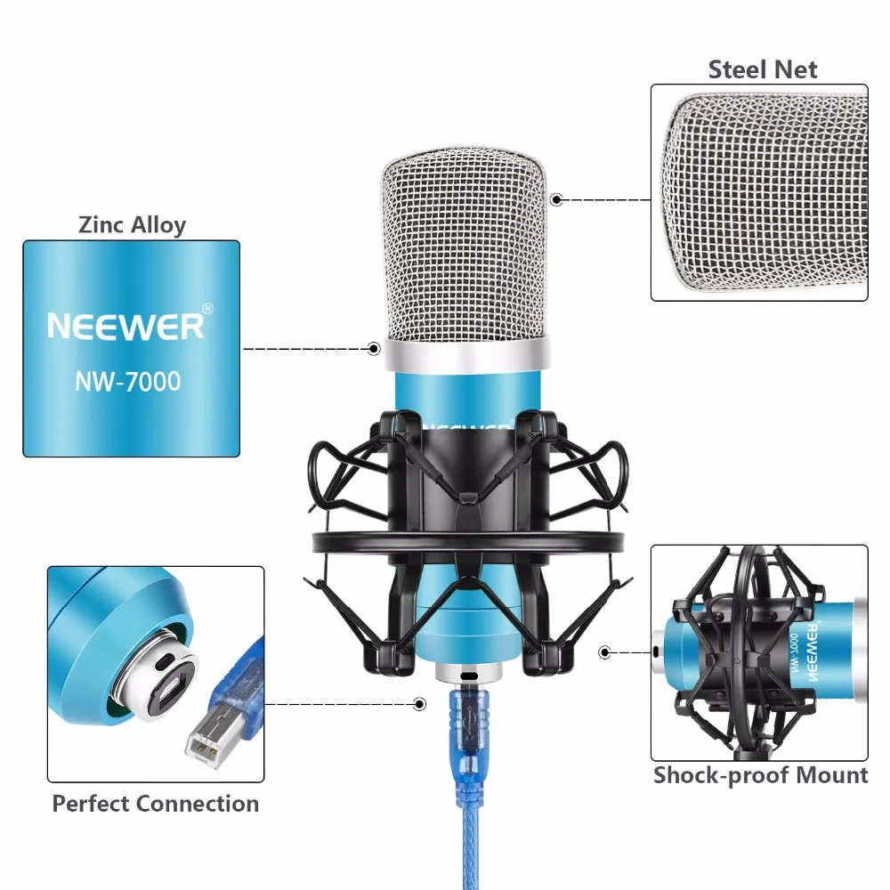 Neewer NW 7000 USB конденсаторный микрофон набор для профессионального студийного