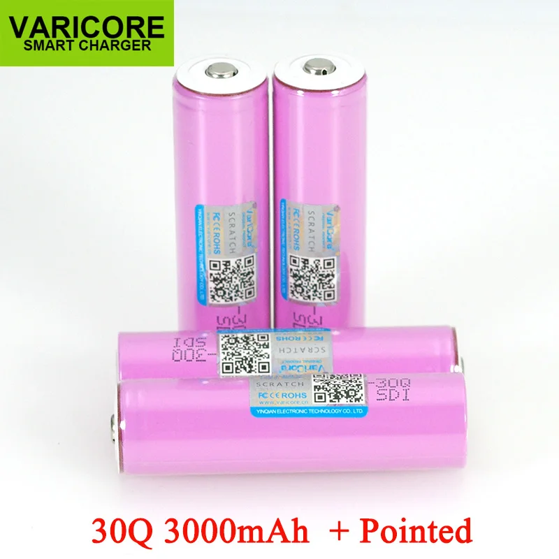Литий ионный перезаряжаемый аккумулятор VariCore 3 7 в 18650 ICR18650 30Q 3000 мАч для фонарика| |