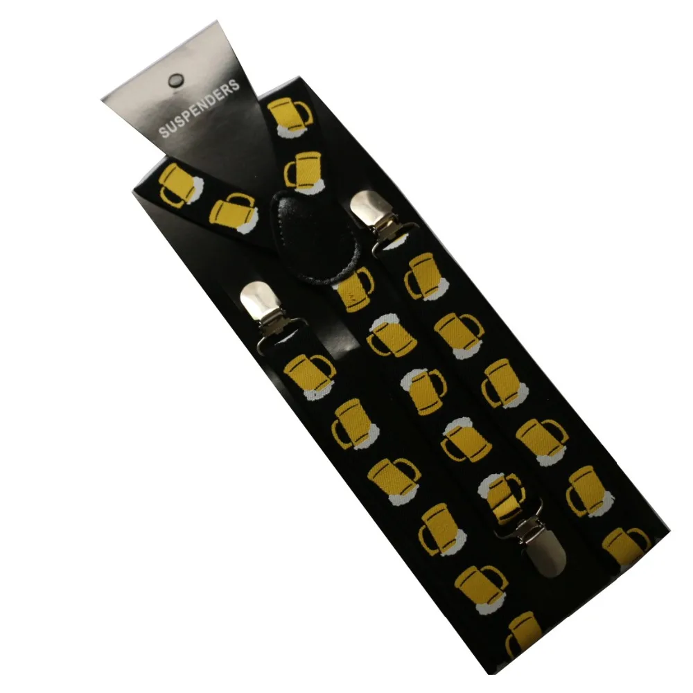 2019 новые модные регулируемые подтяжки с мультяшным рисунком пива шириной 2 5 см