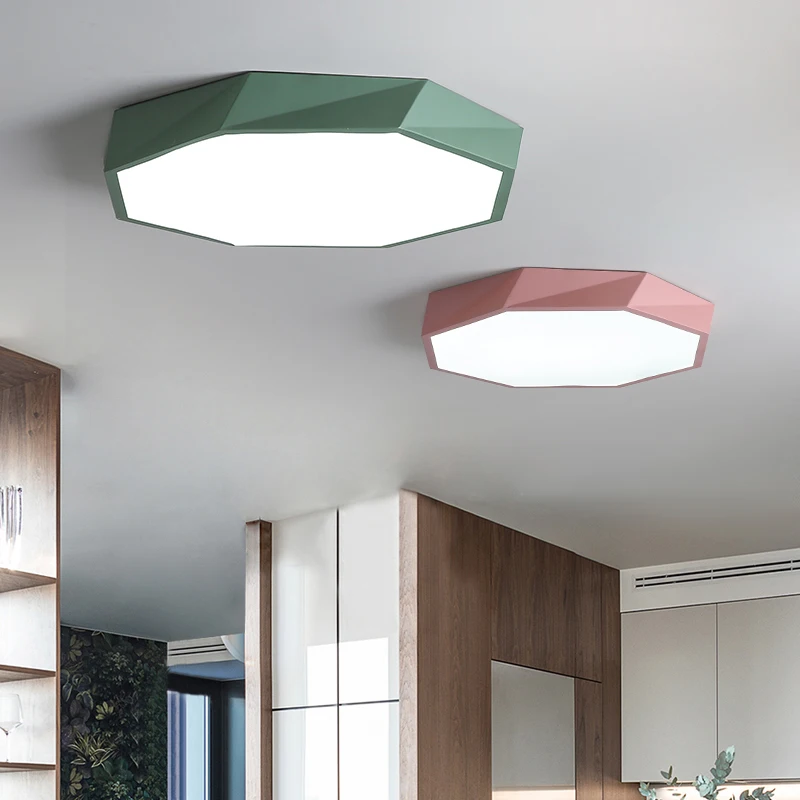 

NEW Modern Yellow / green / pink design Ceiling Light Smart home LED Lamp shade Modern high quality Ceiling lamp for living room