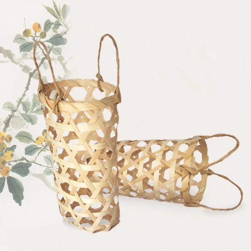 1 шт. Экологичная бамбуковая корзина для хранения ручной работы еды овощей